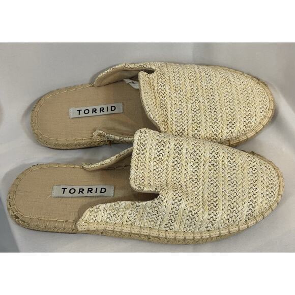 Torrid Espadrille Mule Extra Wide Comfy Sz 8WW - Picture 2 of 6